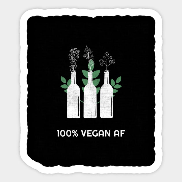 Vegan AF Sticker by Fresh Sizzle Designs